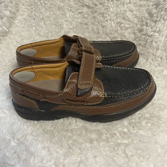 Dr. Comfort Mike 8660 Diabetic Men’s Casual Shoes Leather Black/Brown SZ12W main image 2